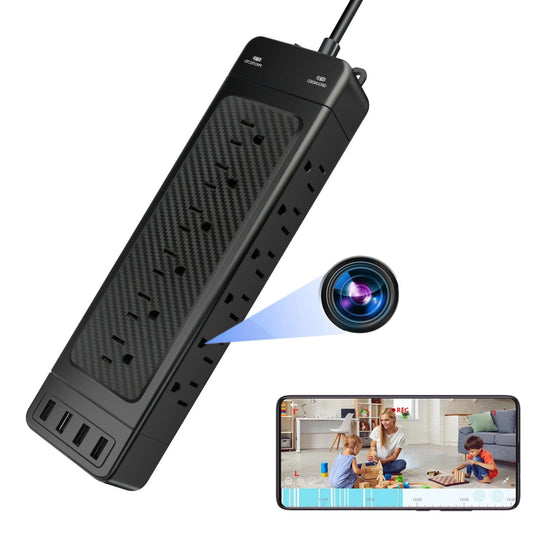 Wall Outlet WiFi Camera,Wireless Mini Power Strip Camera, Home Security Camera, Indoor Security Camera,Nanny Camera