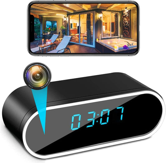 Clock Camera，Alarm Clock Camera，1080P Wireless Mini Camera，Home Indoor Security WiFi Nanny Camera