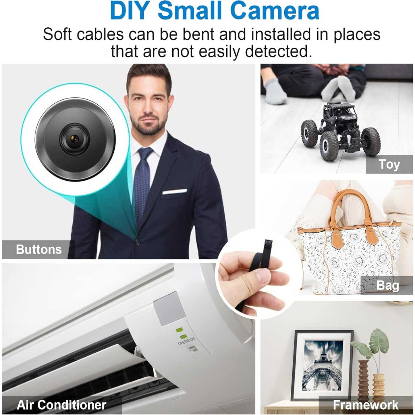 Mini Camera DIY Module, 1080P HD Home Camera, Small - sized WiFi Security Camera, Tiny Wireless Nanny Camera