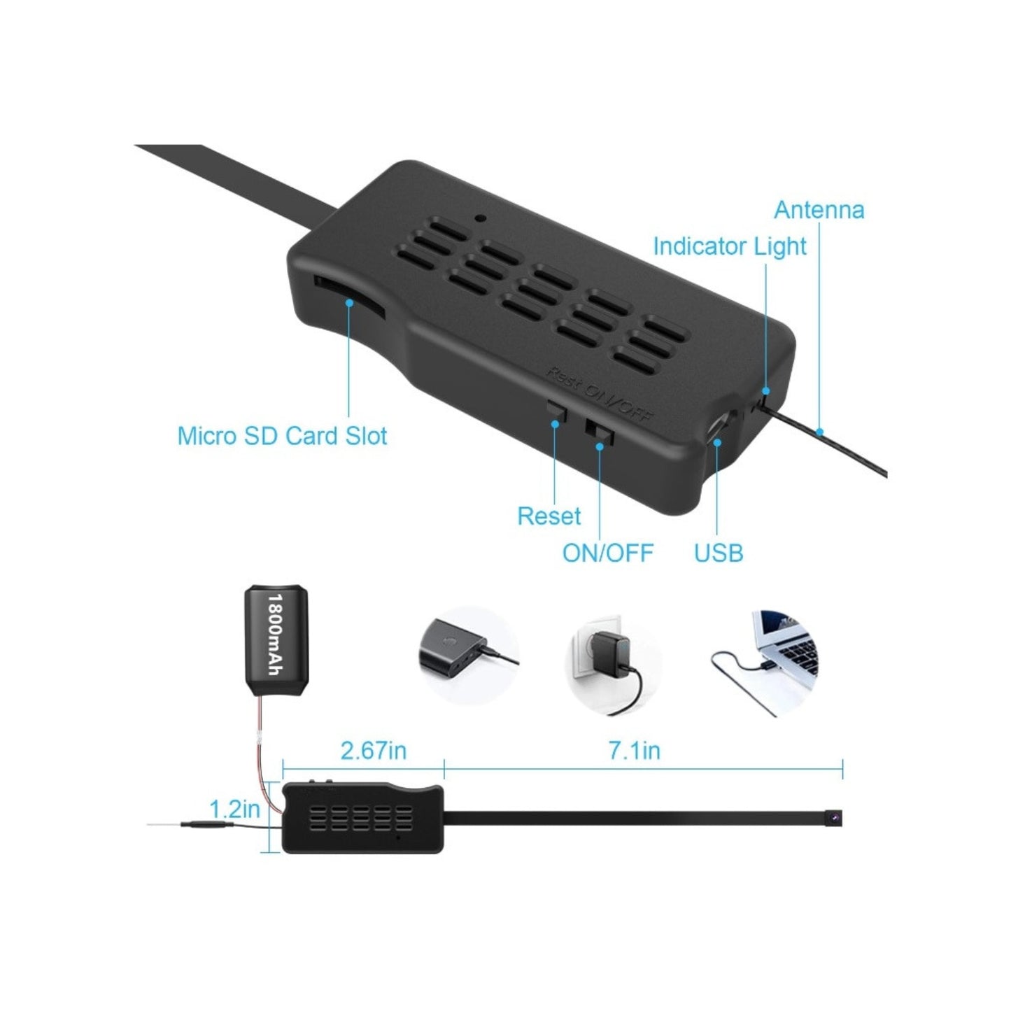 Mini Camera DIY Module, 1080P HD Home Camera, Small - sized WiFi Security Camera, Tiny Wireless Nanny Camera